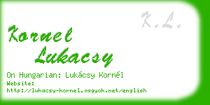 kornel lukacsy business card